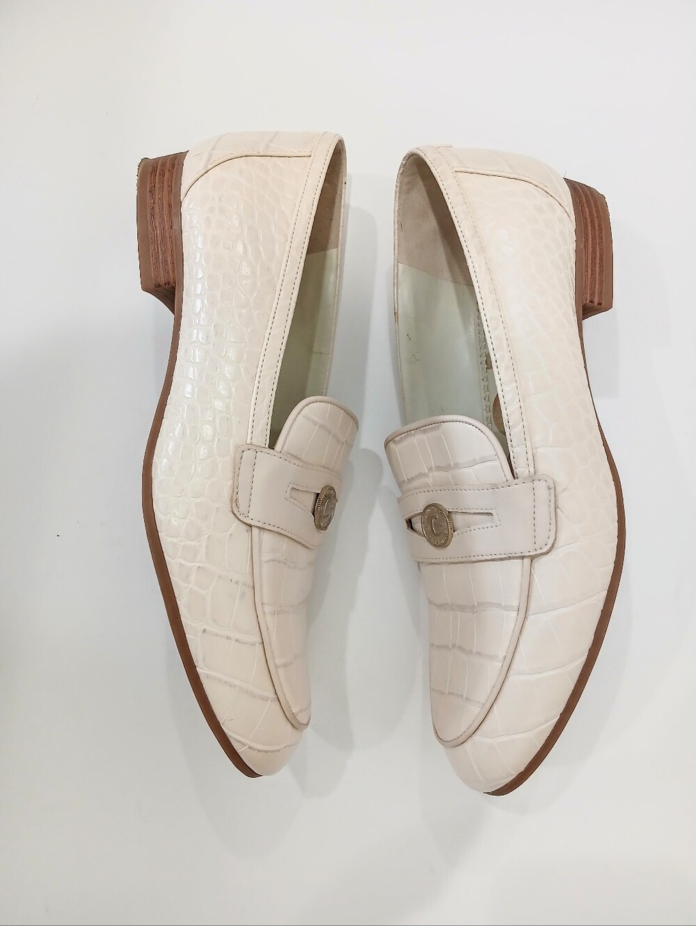 CIRCUS Sam Edleman HANNON Croc Embossed Penny Loafers Sz 9.5